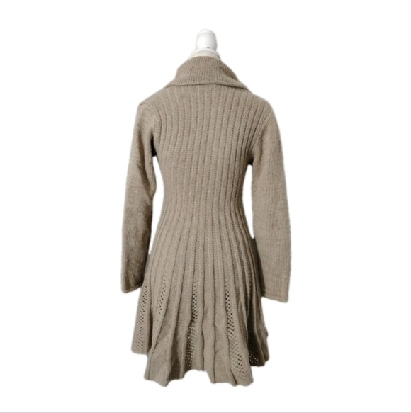 Berretti Wool Acrylic Blend Cardigan Sweater Beige Women's Size S Italy - Picture 4 of 5